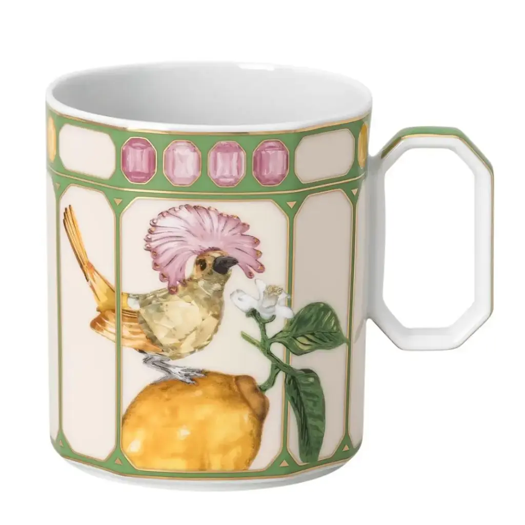 IDYLLIA FLYCATCHER - TAZA C/ ASA GREEN, 15505, SWAROVSKI