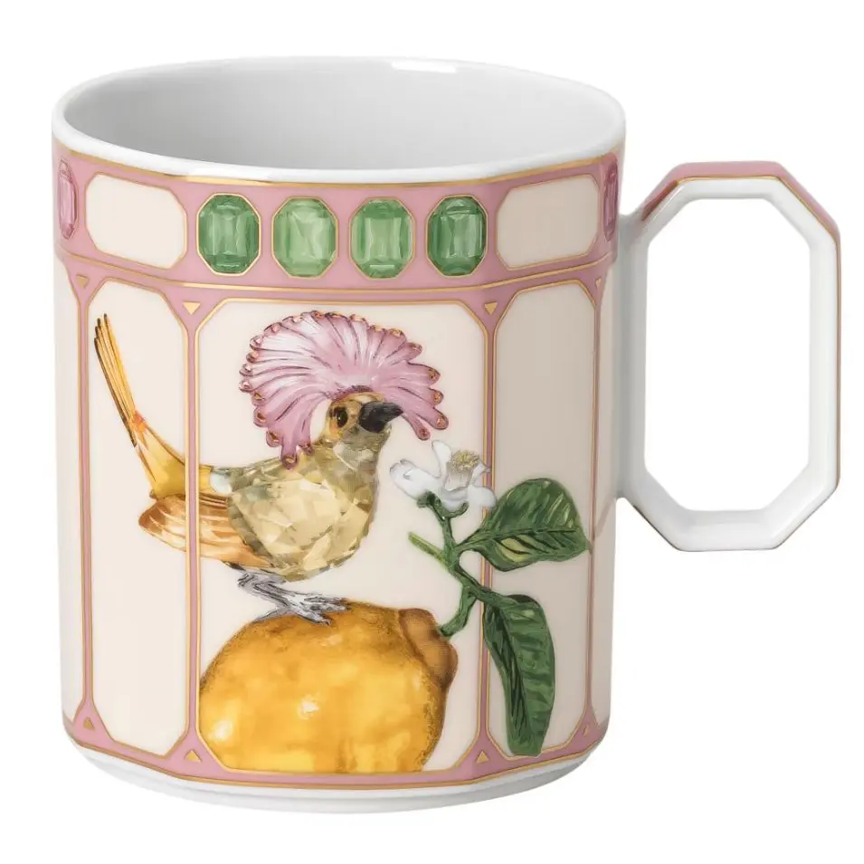 IDYLLIA FLYCATCHER - TAZA C/ ASA PINK, 15505, SWAROVSKI