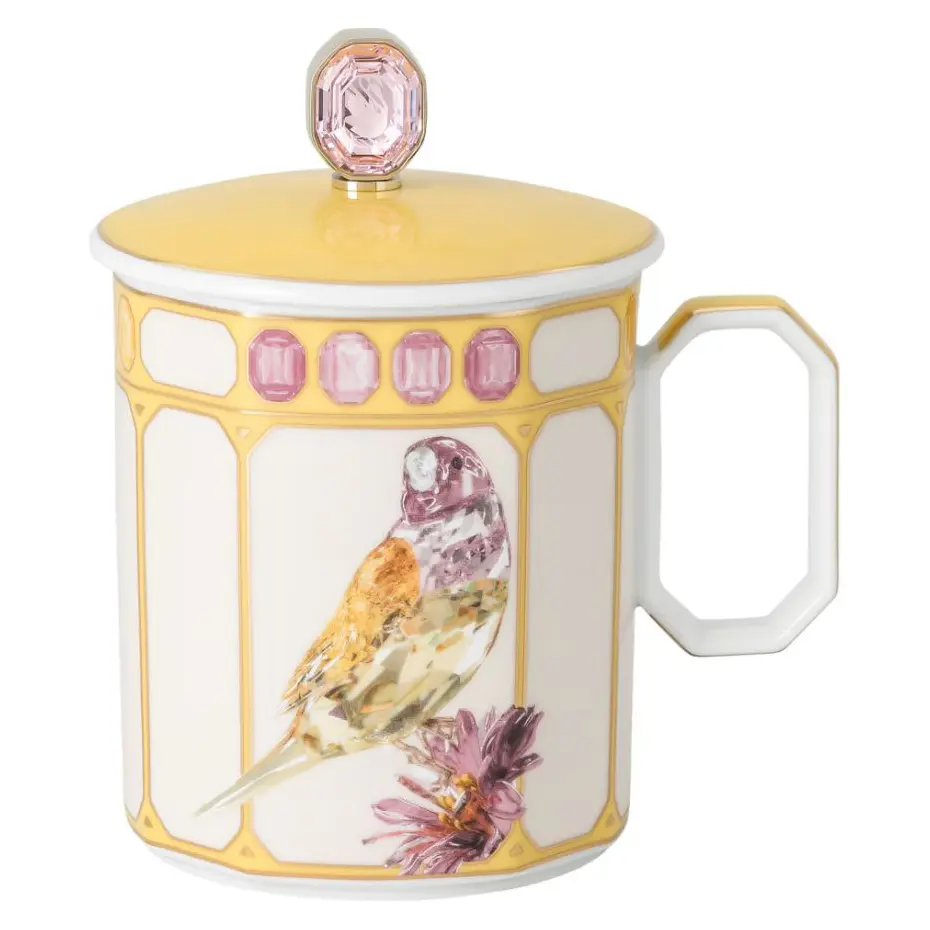 IDYLLIA FINCH - MUG YELLOW, 15482, SWAROVSKI