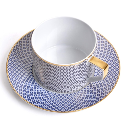 [1010020002] FRANCIS CARREAU - AZUL  TE COMBI C/PL 14642/14641, ROSENTHAL, 10460-404307-14642
