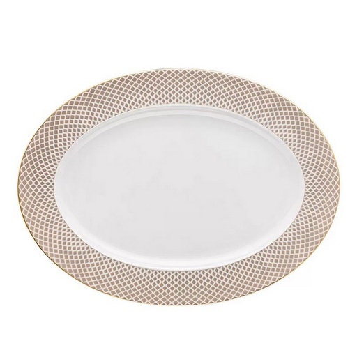 [1010030005] FRANCIS CARREAU - BEIGE FUENTE OVAL 40CM 12740, ROSENTHAL, 10460-404308-12740