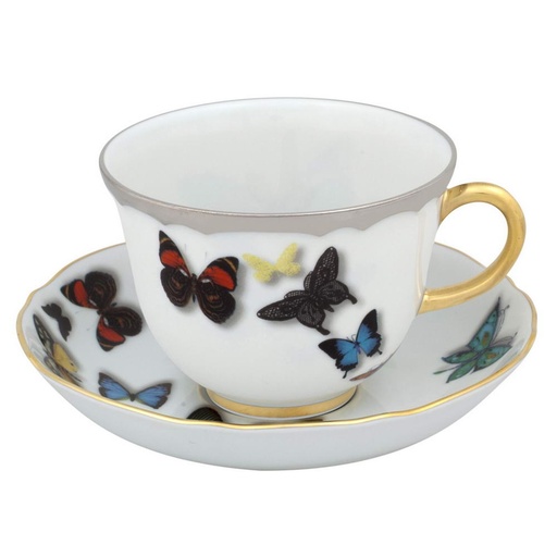 [1010540018] BUTTERFLY - TAZA TE C/PLATO 21117741, VISTA ALEGRE, 21117741
