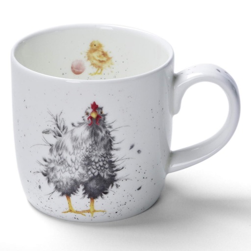 [1010640001] WRENDALE CURIOUS - HEN MUG, LJ5629, PORTMEIRION, LJ5629