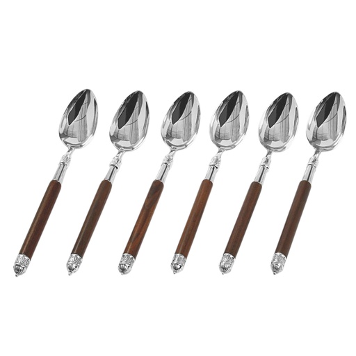 [1040100048] CUBIERTOS - MANCORA CUCHARAS CAFE SET 6PZS, 51GR. MAD/PLATA AFTP106/M.