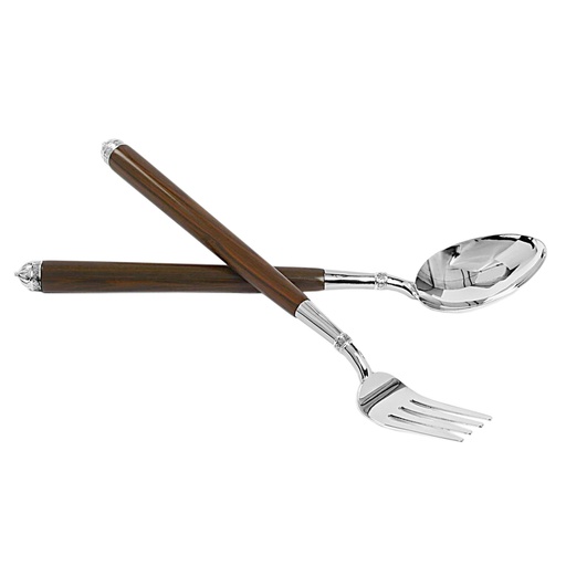 [1040100043] CUBIERTOS - MANCORA CUBIERTOS LEGUMBRES 2PZS PL/MADERA