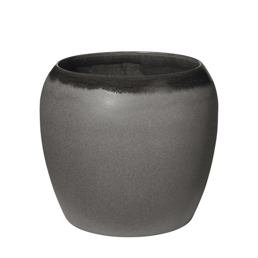 [1120060003] ADORNOS, MACETEROS - BRUNA MACETERO CHARCOAL 18.5CM, 65055245,ASA SELECTION, 65055245