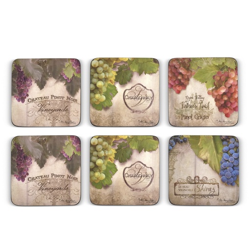 [1170010002] TUSCAN VINEYARD POSAVASOS X6 10268898, PORTMEIRION, 10268898