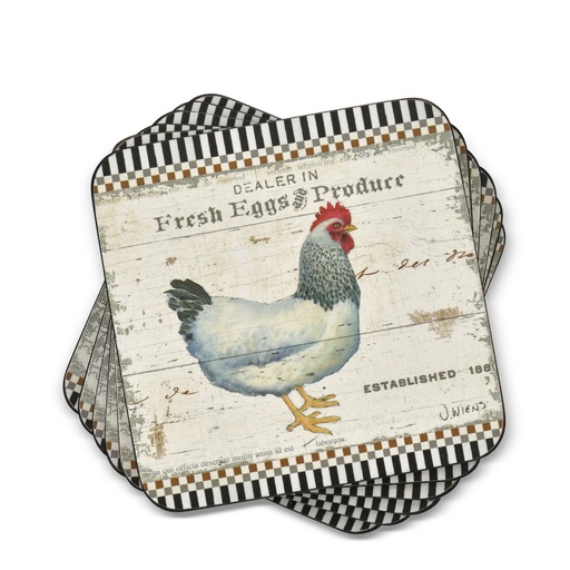 [1170010011] ON THE FARM POSAVASOS S/6 X00 10268861, PORTMEIRION, x0010268861