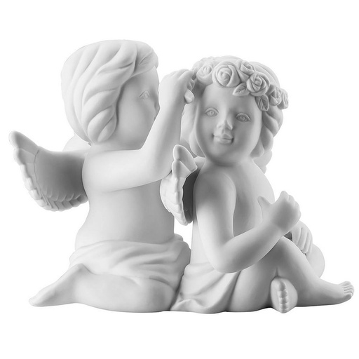 [1180020002] ANGEL PAR C/CORONA DE FLORES BLANCO MATE 90529, 12.5CM, ROSENTHAL, 69056-000102-90529