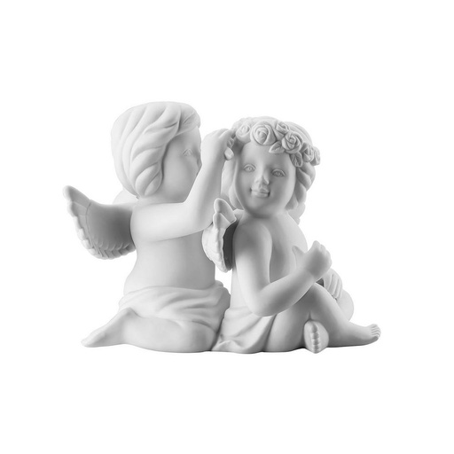 [1180020031] ANGEL PAR C/CORONA FLORES BLANCO MATE 6cm 90529, ROSENTHAL, 69054-000102-90529