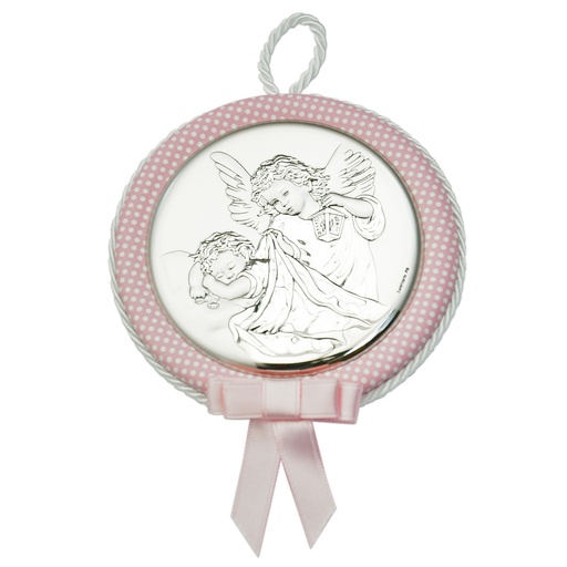 [1190040003] MEDALLA CUNA ANGEL BEBE ROSADO 11CM 10491 2RA, VALENTI, 10491 2RA