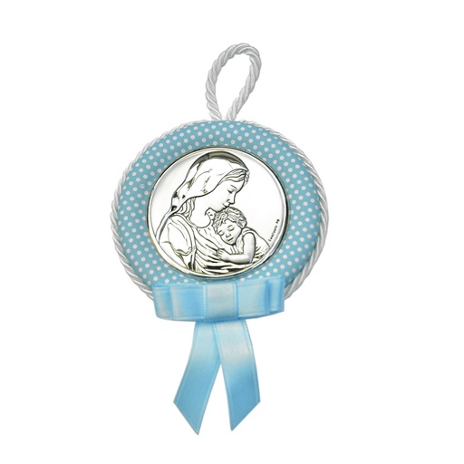 [1190040008] MEDALLA CUNA VIRGEN C/NIÑO CELESTE 6.5CM,10496 1C, VALENTI, 10496 1C