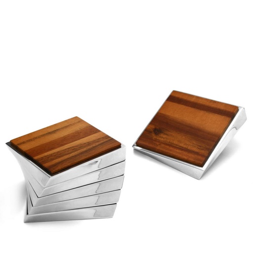 [1220010006] TWIST POSAVASOS SET 6PCS MARRON MT0021, NAMBE, 672275300217