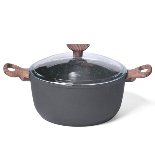 [1340030006] ROCK & ROSE BLACK CACEROLA 24CM C/TAPA 51027-74, SAMBONET, 51027-74