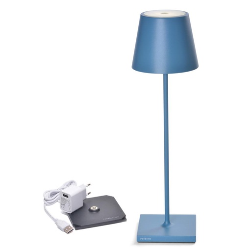 [1360030006] POLDINA - LAMPARA DE MESA AZUL LD0340A3, ZAFFERANO, LD0340A3