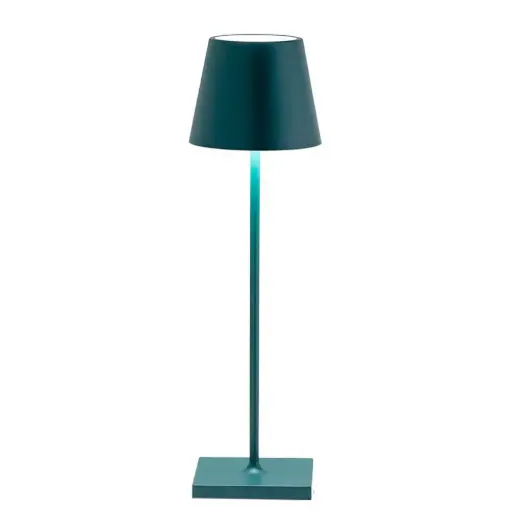 [1360030011] POLDINA - LAMPARA DE MESA VERDE OSCURO LD0340M3, ZAFFERANO, LD0340M3