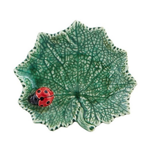 [1370080007] BORDALLO PINHEIRO - HOJA CINERARIA C/MARIQ14CM, 65024049,VISTA ALEGRE, 65024049