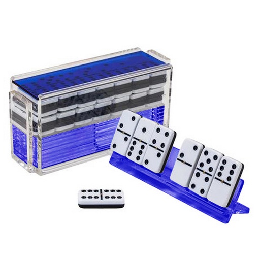 [1510030001] EL CATIRE BLUE DOMINO SET, EC106BL,LUXE DOMINOES, EC106BL