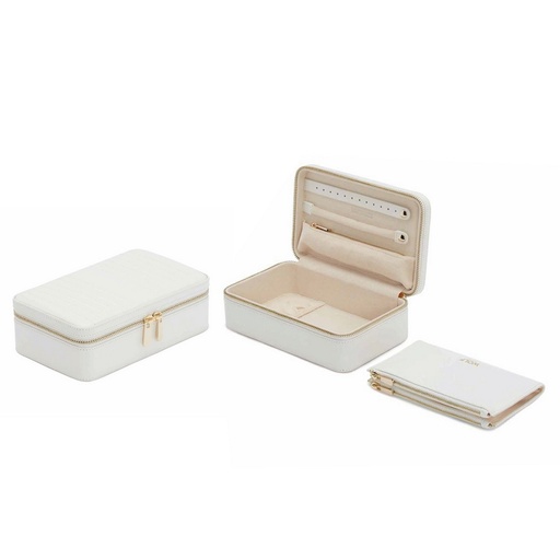 [1530010007] JOYEROS - MARIA MEDIUM ZIP JOYERO C/CIERRE WHITE, 766353,WOLF 1834, 766353