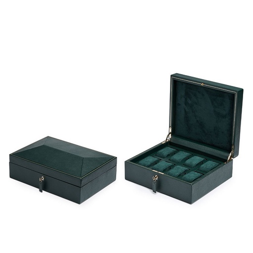 [1530030001] ESTUCHE RELOJES - BOX RELOJERO X8, GREEN, 792641,WOLF 1834, 792641