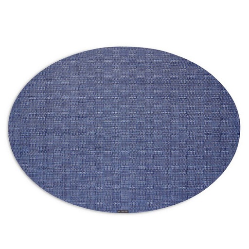[1270210016] BAY WEAVE BLUE JEAN OVAL INDIVIDUAL,100644-002,CHILEWICH, 100644-002