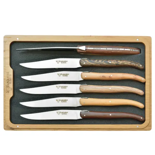 [1350050006] MIXED WOODS  SET X 6 CUCHILLO STEAK, 6MC99QFIH, LAGUIOLE, 6MC99QFIH