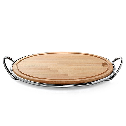 [1250020032] BINARIO FUENTE OVAL CARNE 58*36 .MADERA. 2186 ,ZANETTO, 2186