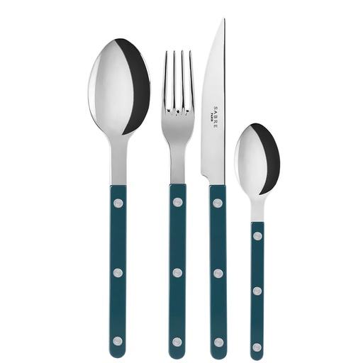 [1020590010] BISTROT SOLID, AQUAMARINE CUBIERTOS SET X 24, SABRE, 2346-024-0422