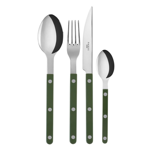 [1020590027] BISTROT SOLID, CUBIERTOS SET X 24 DARK GREEN, SABRE, 2346-024-0004