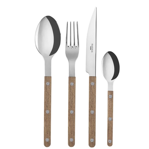 [1020590042] BISTROT TEAK CUBIERTOS SETX 24 PZS, SABRE
