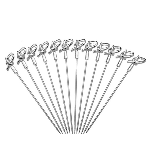 [1410040016] BAMBOO PALILLO COCTEL PLATEADO12 PZS M37182, BARFLY, M37182