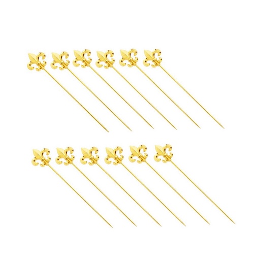 [1410040022] FLEUR PALILLO COCTEL DORADO 12 PZS M37208GD,BARFLY, M37208GD