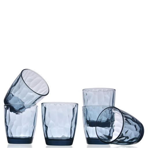 [1030160007] DIAMOND - VASO WATER OCEAN BLUE 10.3OZ,350220, SETX6 BORMIOLI ROCCO, 350220