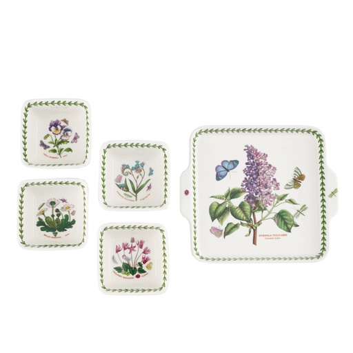 [1010600109] BOTANIC GARDEN - BOWL CUADRADOS X5 , 605249, PORTMEIRION, BG78046-X