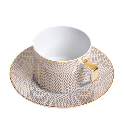 [1010030016] FRANCIS CARRE - BEIGE TAZA BAJA TE C/PL 14642/14641, ROSENTHAL, 10460-404308-14642/14641