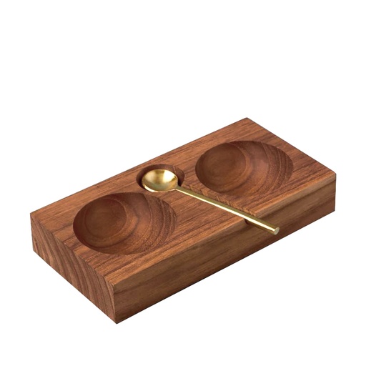 [1610080003] TEAK CELLAR BANDEJA DOBLE C/CUCHARA,MADERA,390-21,BE HOME, 390-21