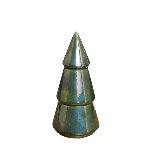 [1610100003] ARBOL GREEN METALLIC 4",CERAMICA,670-2002,BE HOME, 670-2002