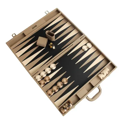 [1720010008] BACKGAMMON OFICIAL CUERO BEIGE 71 X 53,BG53T,ITALFAMA, BG53T