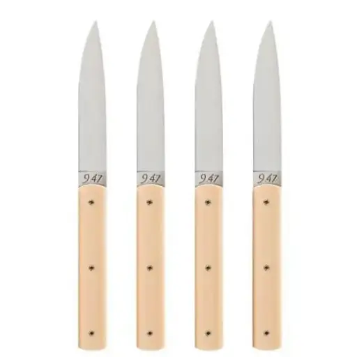 [1730010019] SET X 4 CUCHILLOS DE MESA MARFIL,T947C4IV ,PERCEVAL, T947C4IV