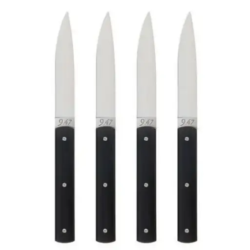 [1730010020] SET X 4 CUCHILLOS DE MESA NEGRO,T947C4NO ,PERCEVAL, T947C4NO