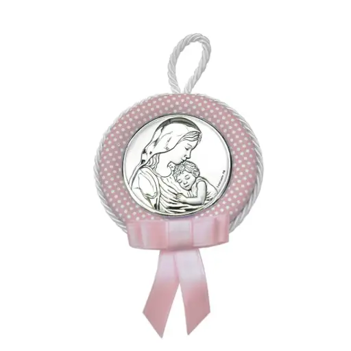 [1190040014] MEDALLA CUNA ANGEL BEBE ROSA  10496 1RA ,VALENTI, 10496 1RA