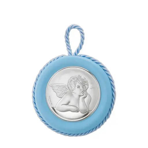 [1190040015] MEDALLA CUNA ANGEL BEBE AZUL  10543 1C ,VALENTI, 10543 1C