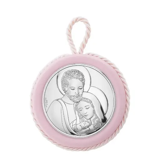 [1190040018] MEDALLA CUNA SAGRADA FAMILIA ROSA  10544 1RA ,VALENTI, 10544 1RA