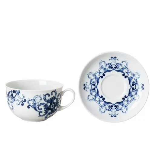 [1180230009] TRUE BLUE - TAZA CAFÉ C/PLATO 14721/14722, ROSENTHAL, 41382-408821-14722