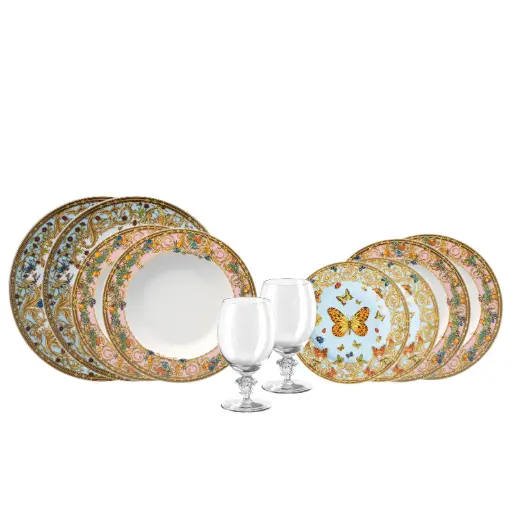 [1180200006] LE JARDIN DE VERSACE SET 8PZS + 2 COPAS RW 28740, ROSENTHAL, 19300-409609-28740