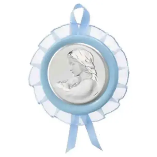[1190040033] MEDALLA CUNA VIRGEN C/ NIÑO CELESTE 10570 2C ,VALENTI,  10570 2C 