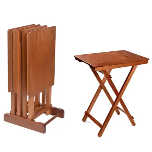 [1050200001] MESAS DE MADERA C/BASE JGO X 4 