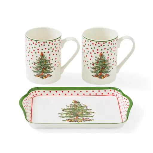 [1170060001] CHRISTMAS TREE - MUG C/BANDEJA X3, 2011859144, PORTMEIRION, 2011859144
