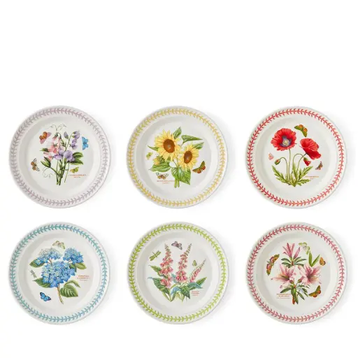 [1010600141] BOTANIC GARDEN - MEADOW SET X6 PLATO MESA 27CM , 1817906, PORTMEIRION, BGM05052