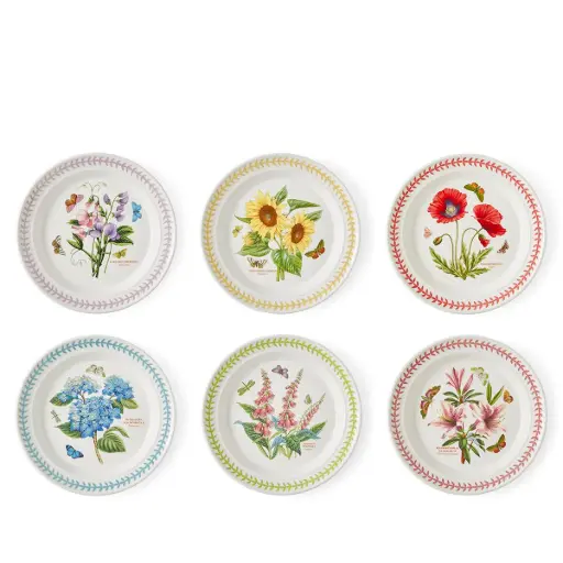 [1010600142] BOTANIC GARDEN - PLATO POSTRE MEADOW SET X6 22cm, 1817975, PORTMEIRION, BGM05072